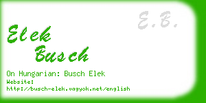 elek busch business card
